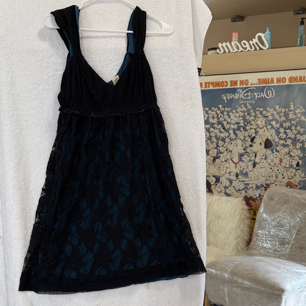 Chelsea & Violet Black and Blue Dress
